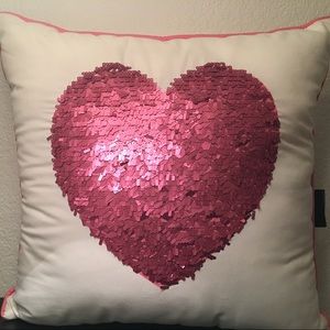 White Pillow with Pink Heart